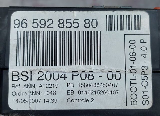 
								CITROËN Biztosítéktábla Utastér full									